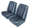 Low Back Front Buckets/Rear Bench Seat Upholstery W/O Seat Belt Cutouts for 1973-1987 Chevy Blazer/GMC Jimmy [Medium Blue, Blue] - image 2