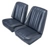 Low Back Front Buckets/Rear Bench Seat Upholstery W/O Seat Belt Cutouts for 1973-1987 Chevy Blazer/GMC Jimmy [Navy Blue, Blue] - image 2