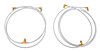 Universal Convertible Top Hose Set Fits Select 1961-1972 Ford, GM, Mopar Models [White, Nylon] - image 1