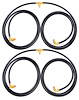 Universal Convertible Top Hose Set Fits Select 1947-1963 Ford, Mopar Models [Black, Rubber]