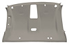 ABS Plastic Headliner for 1999-2006 Chevrolet/GMC 2-Door Standard Cab Truck [Overhead Console, w/Foam Backing, Ox Gray]
