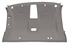 ABS Plastic Headliner for 1999-2006 Chevrolet/GMC 2-Door Standard Cab Truck [Overhead Console, w/Foam Backing, Medium Gray]