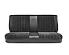 Front Bench Seat Upholstery for 1981-1987 Chevrolet/GMC Standard/Crew Cab Truck [Black Madrid, With Pleats, Black Velour]