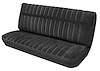 Front Bench Seat Upholstery for 1973-1980 Chevrolet/GMC Standard Cab Truck [Madrid Grain/Regal Velour, Black/Black] - image 1