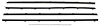 Inner & Outer Window Guide Felt Kit for 1965 Chevrolet Chevelle 2-Door Wagon, El Camino [4-Piece Replacement Style Material]