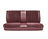 Front Bench Seat Upholstery for 1981-1987 Chevrolet/GMC Standard Cab Truck [With Pleats, Maroon Vinyl, Burgundy Velour] - image 1