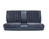 Front Bench Seat Upholstery for 1981-1987 Chevrolet/GMC Standard Cab Truck [With Pleats, Navy Blue Vinyl, Navy Blue Velour] - image 1