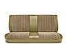 Front Bench Seat Upholstery for 1981-1987 Chevrolet/GMC Standard Cab Truck [With Pleats, Palomino Vinyl, Sandstone Velour] - image 1