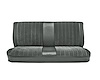 Front Bench Seat Upholstery for 1981-1987 Chevrolet/GMC Standard Cab Truck [With Pleats, Charcoal Vinyl, Light Charcoal Velour] - image 1