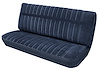 Front Bench Seat Upholstery for 1973-1980 Chevrolet/GMC Standard Cab Truck [With Pleats, Navy Blue Vinyl, Navy Blue Velour] - image 1