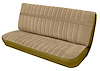 Front Bench Seat Upholstery for 1973-1980 Chevrolet/GMC Standard Cab Truck [With Pleats, Palomino Vinyl, Sandstone Velour] - image 1