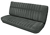 Front Bench Seat Upholstery for 1973-1980 Chevrolet/GMC Standard Cab Truck [With Pleats, Charcoal Vinyl, Light Charcoal Velour] - image 1