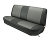 Bench Seat Upholstery for 1967-1972 Ford F-100/F-250/F-350 Standard Cab Truck [Charcoal Gray Oxen Grain, Pewter Woven Cloth] - image 1