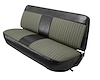 Front Bench Seat Upholstery for 1973-1979 Ford F-100/F-150/F-250/F-350 Standard/Crew Cab Truck [Black Corinthian/Gray Montana] - image 1