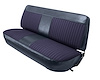 Front Bench Seat Upholstery for 1973-1979 Ford F-100/F-150/F-250/F-350 Truck [Navy Blue Madrid/Dark Blue Enclore Velour Cloth] - image 1