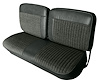Front and Rear Bench Seat Upholstery Fits Select 1973-1986 Ford Truck Ext./Super Cab Truck [Charcoal Sierra/Graphite Cloth] - image 1