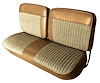Front and Rear Bench Seat Upholstery Fits Select 1973-1986 Ford Truck Ext./Super Cab Truck [Saddle Sierra/Sahara Cloth] - image 1