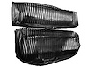 Front and Rear Bench Seat Upholstery Fits Select 1973-1986 Ford Truck Ext./Super Cab Truck [Black Sierra Grain Vinyl] - image 1