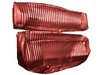 Front and Rear Bench Seat Upholstery Fits Select 1973-1986 Ford Truck Ext./Super Cab Truck [Dark Red Sierra Grain Vinyl] - image 2