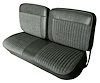 Front and Rear Bench Seat Upholstery Fits Select 1973-1986 Ford Truck Ext./Super Cab Truck [Charcoal Sierra Grain Vinyl] - image 1