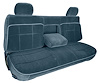 Bench Seat Upholstery for 1992-1996 Ford F-150/F-250/F-350 Standard Cab Truck [w/Head Rest Covers/Armrest, Royal Blue] - image 1