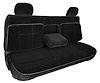 Bench Seat Upholstery for 1992-1996 Ford F-150/F-250/F-350 Standard Cab Truck [w/Head Rest Covers/Armrest, Black] - image 1