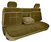 Bench Seat Upholstery for 1992-1996 Ford F-150/F-250/F-350 Standard Cab Truck [w/Head Rest Covers/Armrest, Sandstone] - image 1