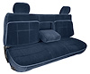 Bench Seat Upholstery for 1992-1996 Ford F-150/F-250/F-350 Standard Cab Truck [w/Head Rest Covers/Armrest, Sapphire Blue] - image 1
