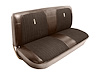 Bench Seat Upholstery for 1967-1972 Ford F-100/F-250/F-350 Standard Cab Truck [Dark Brown Oxen Grain, Chocolate Interlude Cloth] - image 1