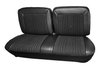 Front and Rear Bench Seat Upholstery for 1978-1979 Ford Bronco [Black Oxen Vinyl/Black Madrid Vinyl] - image 2