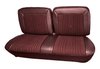 Front and Rear Bench Seat Upholstery for 1978-1979 Ford Bronco [Maroon Oxen Vinyl/Maroon Madrid Vinyl] - image 2