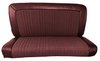 Front and Rear Bench Seat Upholstery for 1978-1979 Ford Bronco [Maroon Oxen Vinyl/Maroon Madrid Vinyl] - image 3