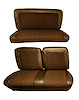 Front and Rear Bench Seat Upholstery for 1978-1979 Ford Bronco [Dark Saddle Oxen Vinyl/Dark Saddle Madrid Vinyl] - image 1