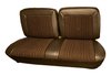 Front and Rear Bench Seat Upholstery for 1978-1979 Ford Bronco [Dark Saddle Oxen Vinyl/Dark Saddle Madrid Vinyl] - image 3