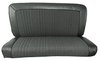 Front and Rear Bench Seat Upholstery for 1978-1979 Ford Bronco [Charcoal Oxen Vinyl/Charcoal Madrid Vinyl] - image 3