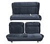 Front Split Bench and Rear Bench Seat Upholstery for 1980-1986 Ford Bronco [Corinthian Vinyl, Dark Blue] - image 1