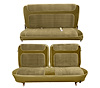 Front Split Bench and Rear Bench Seat Upholstery for 1980-1986 Ford Bronco [Corinthian Vinyl, Sandalwood] - image 1