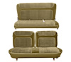 Front Split Bench and Rear Bench Seat Upholstery for 1980-1986 Ford Bronco [Corinthian Vinyl, Palomino] - image 1