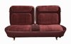 Front Split Bench and Rear Bench Seat Upholstery for 1980-1986 Ford Bronco [Burgundy Encore Trim, Burgundy Regal Inserts] - image 2