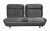 Front Split Bench and Rear Bench Seat Upholstery for 1980-1986 Ford Bronco [Dark Charcoal Encore Trim, Charcoal Regal Inserts] - image 2