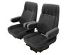 Vinyl Front High Back and Rear Bench Seat Upholstery for 1980-1986 Ford Bronco [Corinthian Vinyl, Black] - image 3
