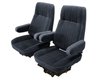 Vinyl Front High Back and Rear Bench Seat Upholstery for 1980-1986 Ford Bronco [Corinthian Vinyl, Dark Blue] - image 2