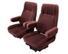 Vinyl Front High Back and Rear Bench Seat Upholstery for 1980-1986 Ford Bronco [Corinthian Vinyl, Maroon] - image 2