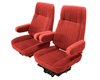Vinyl Front High Back and Rear Bench Seat Upholstery for 1980-1986 Ford Bronco [Corinthian Vinyl, Red] - image 2