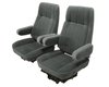 Vinyl Front High Back and Rear Bench Seat Upholstery for 1980-1986 Ford Bronco [Corinthian Vinyl, Charcoal] - image 2