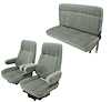 Vinyl Front High Back and Rear Bench Seat Upholstery for 1980-1986 Ford Bronco [Corinthian Vinyl, Gray] - image 1