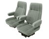 Vinyl Front High Back and Rear Bench Seat Upholstery for 1980-1986 Ford Bronco [Corinthian Vinyl, Gray] - image 2