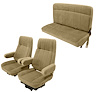 Vinyl Front High Back and Rear Bench Seat Upholstery for 1980-1986 Ford Bronco [Corinthian Vinyl, Palomino] - image 1