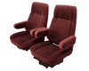 Front Buckets and Rear Bench Seat Upholstery for 1980-1986 Ford Bronco [Burgundy Encore Trim, Burgundy Regal Inserts] - image 2