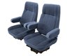 Front Buckets and Rear Bench Seat Upholstery for 1980-1986 Ford Bronco [Royal Blue Encore Trim, Blue Regal Inserts] - image 2